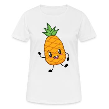 ananas - T-shirt respirant Femme - blanc - Devant - AI Model Female 172 dark (172cm)