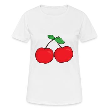 Cerises - T-shirt respirant Femme - blanc - Devant - AI Model Female 172 dark (172cm)