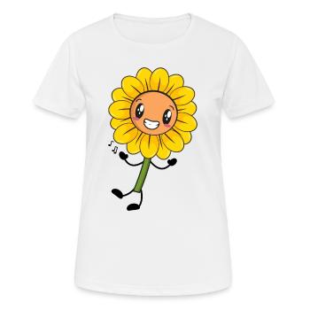 Tournesol - T-shirt respirant Femme - blanc - Devant - AI Model Female 172 dark (172cm)