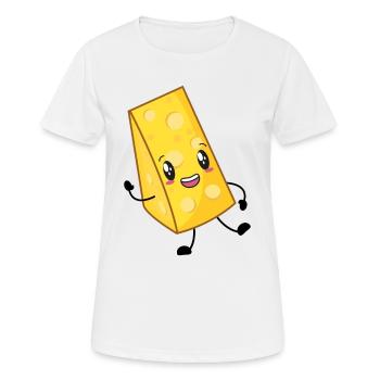 fromage - T-shirt respirant Femme - blanc - Devant - AI Model Female 172 dark (172cm)