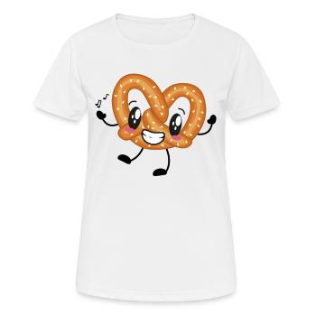 Bretzel bretzel - T-shirt respirant Femme - blanc - Devant - AI Model Female 172 dark (172cm)