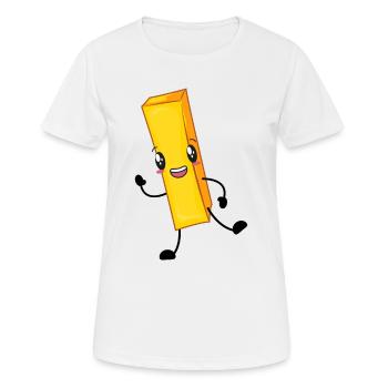 Pommes - Frauen T-Shirt atmungsaktiv - Weiß - Vorne - AI Model Female 172 dark (172cm)