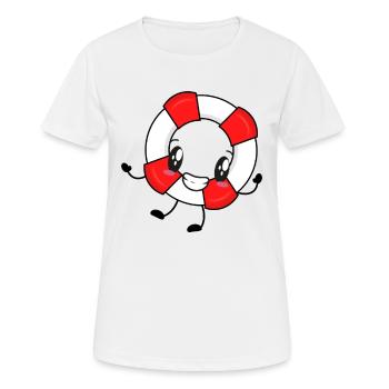 Sauveteur sauveteur sauveteur - T-shirt respirant Femme - blanc - Devant - AI Model Female 172 dark (172cm)