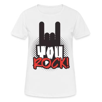Rock music - Women's Breathable T-Shirt - white - Front - AI Model Female 172 dark (172cm)