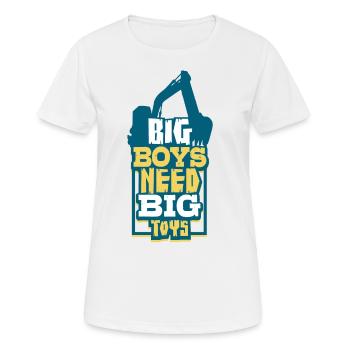 Bagger - Frauen T-Shirt atmungsaktiv - Weiß - Vorne - AI Model Female 172 dark (172cm)