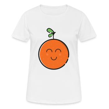 Orange - Frauen T-Shirt atmungsaktiv - Weiß - Vorne - AI Model Female 172 dark (172cm)