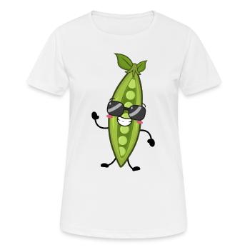 Erbsen - Frauen T-Shirt atmungsaktiv - Weiß - Vorne - AI Model Female 172 dark (172cm)