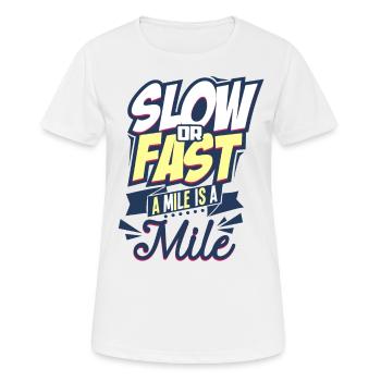 Coureurs de marathon - T-shirt respirant Femme - blanc - Devant - AI Model Female 172 dark (172cm)
