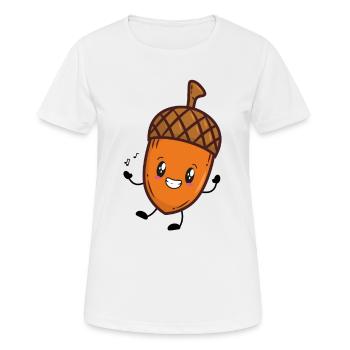 Eichel Herbst Musik Eiche - Frauen T-Shirt atmungsaktiv - Weiß - Vorne - AI Model Female 172 dark (172cm)
