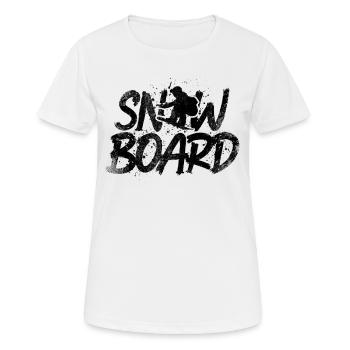 Snowboard - Frauen T-Shirt atmungsaktiv - Weiß - Vorne - AI Model Female 172 dark (172cm)