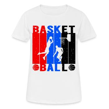Basketball Players Jump Throw - Women's Breathable T-Shirt - white - Front - AI Model Female 172 dark (172cm)