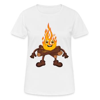 Feu de camp Feu - T-shirt respirant Femme - blanc - Devant - AI Model Female 172 dark (172cm)