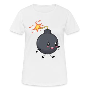 Bombe - Frauen T-Shirt atmungsaktiv - Weiß - Vorne - AI Model Female 172 dark (172cm)
