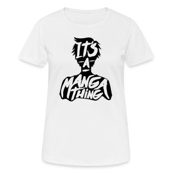 Manga - Frauen T-Shirt atmungsaktiv - Weiß - Vorne - AI Model Female 172 dark (172cm)