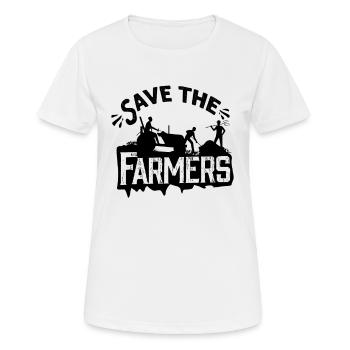 Rettet die Bauern - Frauen T-Shirt atmungsaktiv - Weiß - Vorne - AI Model Female 172 dark (172cm)