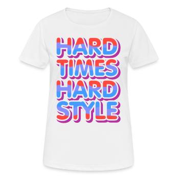 Hardstyle Rave Techno Sort Fêter Festival - T-shirt respirant Femme - blanc - Devant - AI Model Female 172 dark (172cm)