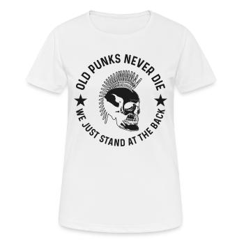 Alter Punk Punker Punkrock Rock Opa Lustig - Frauen T-Shirt atmungsaktiv - Weiß - Vorne - AI Model Female 172 dark (172cm)