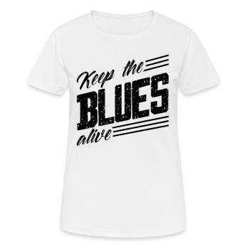 Blues Musik - Frauen T-Shirt atmungsaktiv - Weiß - Vorne - AI Model Female 172 dark (172cm)