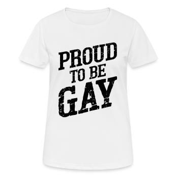 LGBT Homosexuell Schwul - Frauen T-Shirt atmungsaktiv - Weiß - Vorne - AI Model Female 172 dark (172cm)