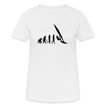 Windsurfing Evolution Wind Surfeur - T-shirt respirant Femme - blanc - Devant - AI Model Female 172 dark (172cm)