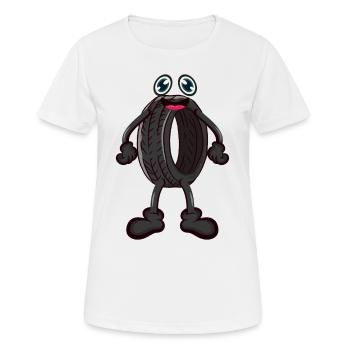 Reifen Autoreifen - Frauen T-Shirt atmungsaktiv - Weiß - Vorne - AI Model Female 172 dark (172cm)