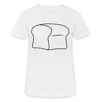 Brot Bäcker - Frauen T-Shirt atmungsaktiv - Weiß - Vorne - AI Model Female 172 dark (172cm)