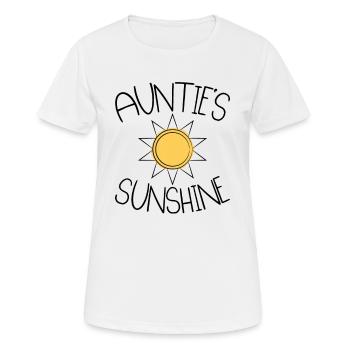 Tante Sunshine Nièce Neveu - T-shirt respirant Femme - blanc - Devant - AI Model Female 172 dark (172cm)