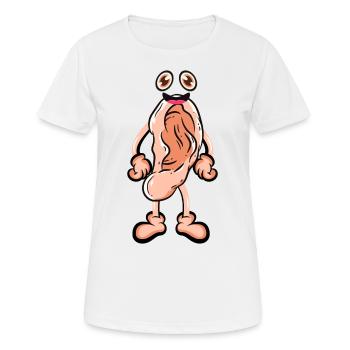 Ohr - Frauen T-Shirt atmungsaktiv - Weiß - Vorne - AI Model Female 172 dark (172cm)