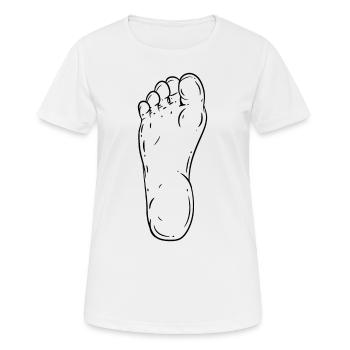 Pied - T-shirt respirant Femme - blanc - Devant - AI Model Female 172 dark (172cm)