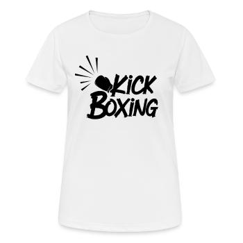 Kick Boxing Boxer - Frauen T-Shirt atmungsaktiv - Weiß - Vorne - AI Model Female 172 dark (172cm)
