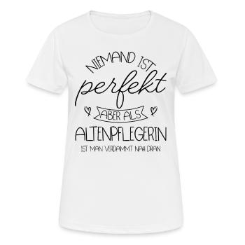 Senior Caregiver - Women's Breathable T-Shirt - white - Front - AI Model Female 172 dark (172cm)