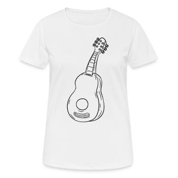 Gitarre - Frauen T-Shirt atmungsaktiv - Weiß - Vorne - AI Model Female 172 dark (172cm)