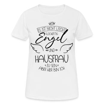 Hausfrau - Frauen T-Shirt atmungsaktiv - Weiß - Vorne - AI Model Female 172 dark (172cm)