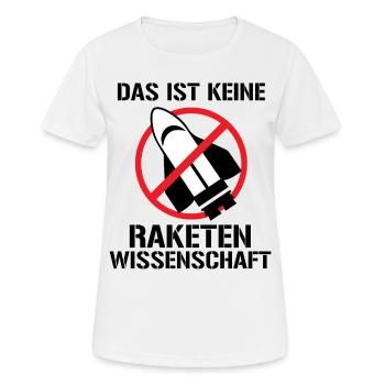 Keine Raketenwissenschaft Rakete Wissenschaft - Frauen T-Shirt atmungsaktiv - Weiß - Vorne - AI Model Female 172 dark (172cm)