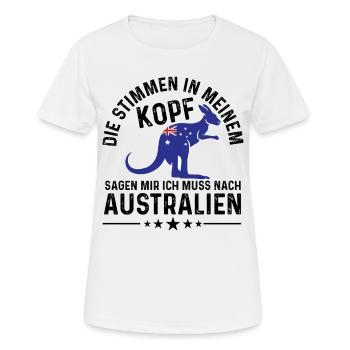 Australien Australier Australienurlaub Australien - Frauen T-Shirt atmungsaktiv - Weiß - Vorne - AI Model Female 172 dark (172cm)