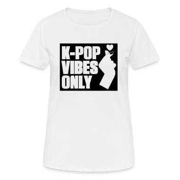 K-Pop - Frauen T-Shirt atmungsaktiv - Weiß - Vorne - AI Model Female 172 dark (172cm)