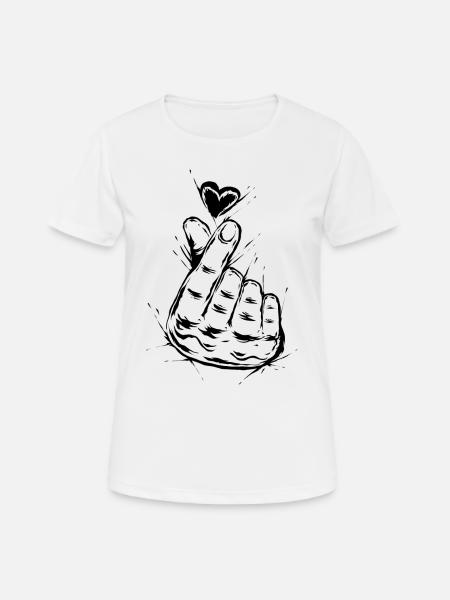 K-Pop - Frauen T-Shirt atmungsaktiv - Weiß