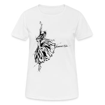 Ballet Dancer - Women's Breathable T-Shirt - white - Front - AI Model Female 172 dark (172cm)
