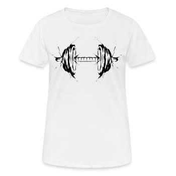 Dumbbell Fitness - Women's Breathable T-Shirt - white - Front - AI Model Female 172 dark (172cm)