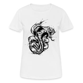 Cobra Snake - Women's Breathable T-Shirt - white - Front - AI Model Female 172 dark (172cm)