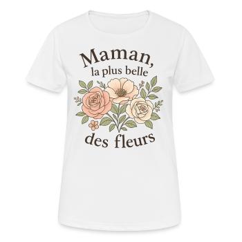 Mother the most beautiful of flowers - Women's Breathable T-Shirt - white - Front - AI Model Female 172 dark (172cm)