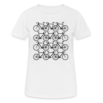 Bike shirt cycling cycling gift - Women's Breathable T-Shirt - white - Front - AI Model Female 172 dark (172cm)