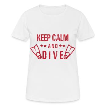 Diving - Shirt Diving Equipment Sea Gift - Women's Breathable T-Shirt - white - Front - AI Model Female 172 dark (172cm)