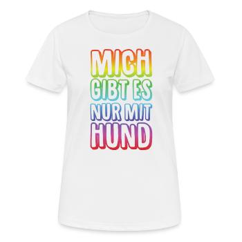 Hunde – Shirt Lieblingstier Vierbeiner Geschenk - Frauen T-Shirt atmungsaktiv - Weiß - Vorne - AI Model Female 172 dark (172cm)