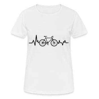 Cycling shirt cycling road bike jersey gift - Women's Breathable T-Shirt - white - Front - AI Model Female 172 dark (172cm)
