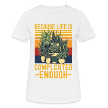 Succulentes drôle de dicton - T-shirt respirant Femme - blanc - Devant - AI Model Female 172 dark (172cm)