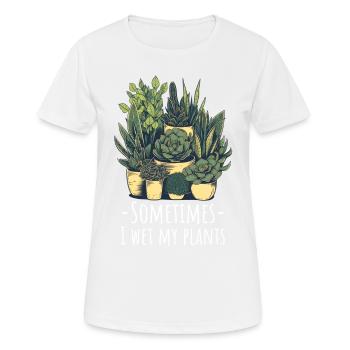 Succulentes drôle de dicton - T-shirt respirant Femme - blanc - Devant - AI Model Female 172 dark (172cm)