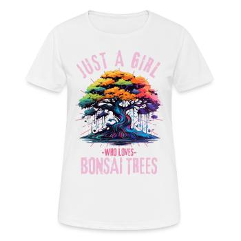 Bunter Bonsai Baum - Frauen T-Shirt atmungsaktiv - Weiß - Vorne - AI Model Female 172 dark (172cm)