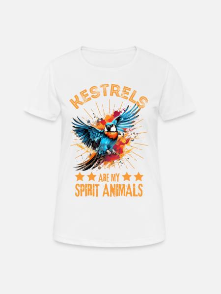Buntfalke Farbkleckse Farbspritzer - Frauen T-Shirt atmungsaktiv - Weiß