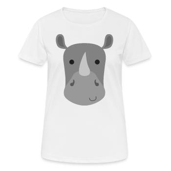 Nashorn Geschenk Kinder Kind Baby niedlich Tier - Frauen T-Shirt atmungsaktiv - Weiß - Vorne - AI Model Female 172 dark (172cm)